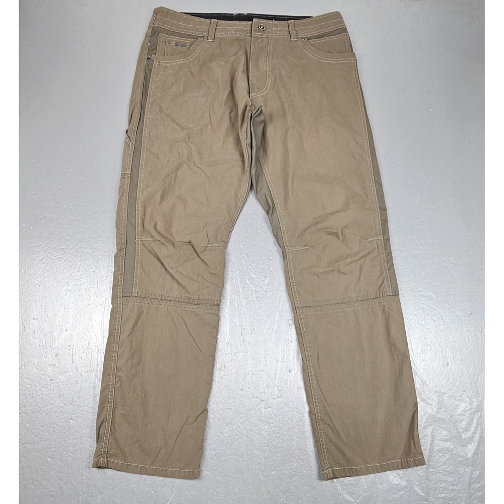 Kuhl Pants Mens 36x32 Tan Radikl Cargo Stretch Lightweight Trail Hiking 5109